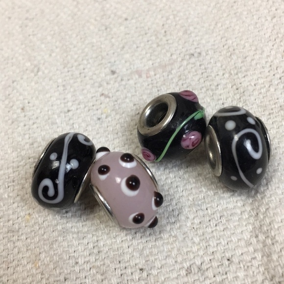 Glass Bead Charms for European charm bracelet - Picture 4 of 6